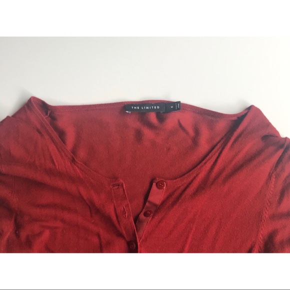 The Limited Red Cardigan Sweater - Picture 3 of 3